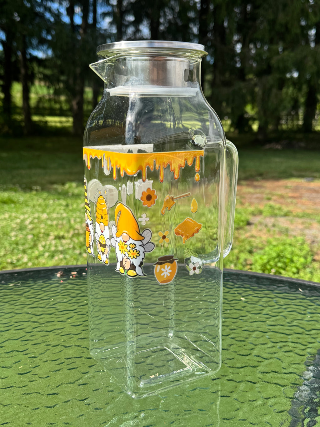 Gnome Honey Glass pitcher
