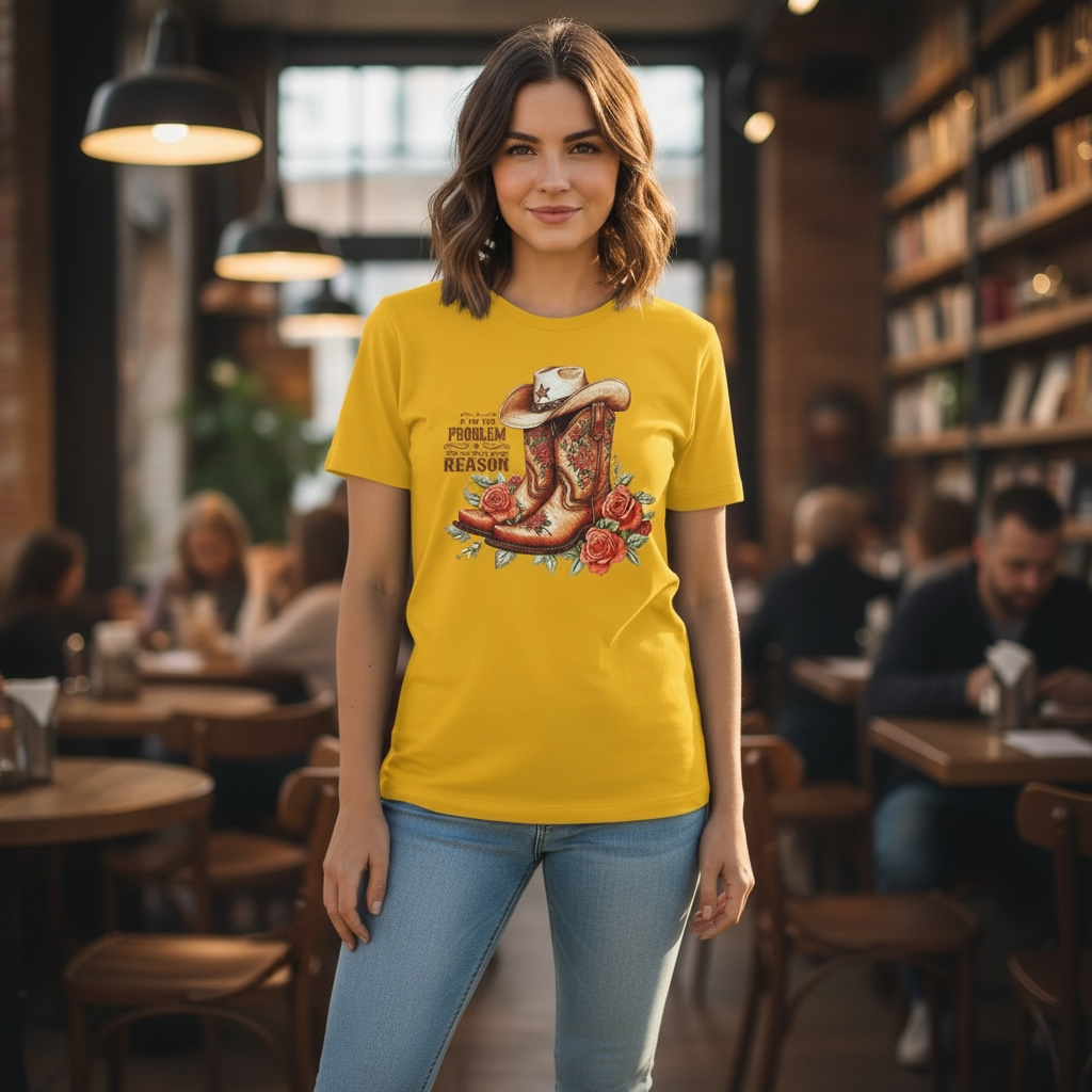 If I'm the Problem Boots Tee