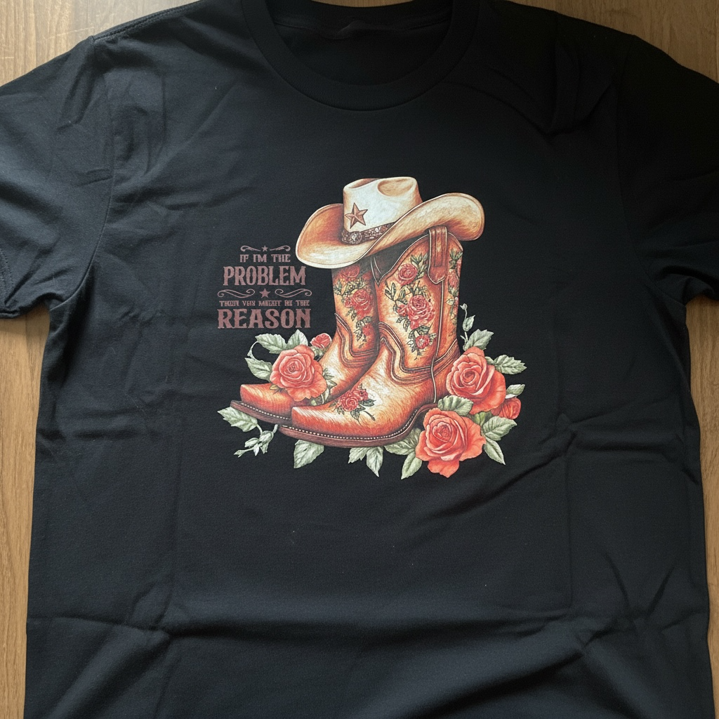 If I'm the Problem Boots Tee
