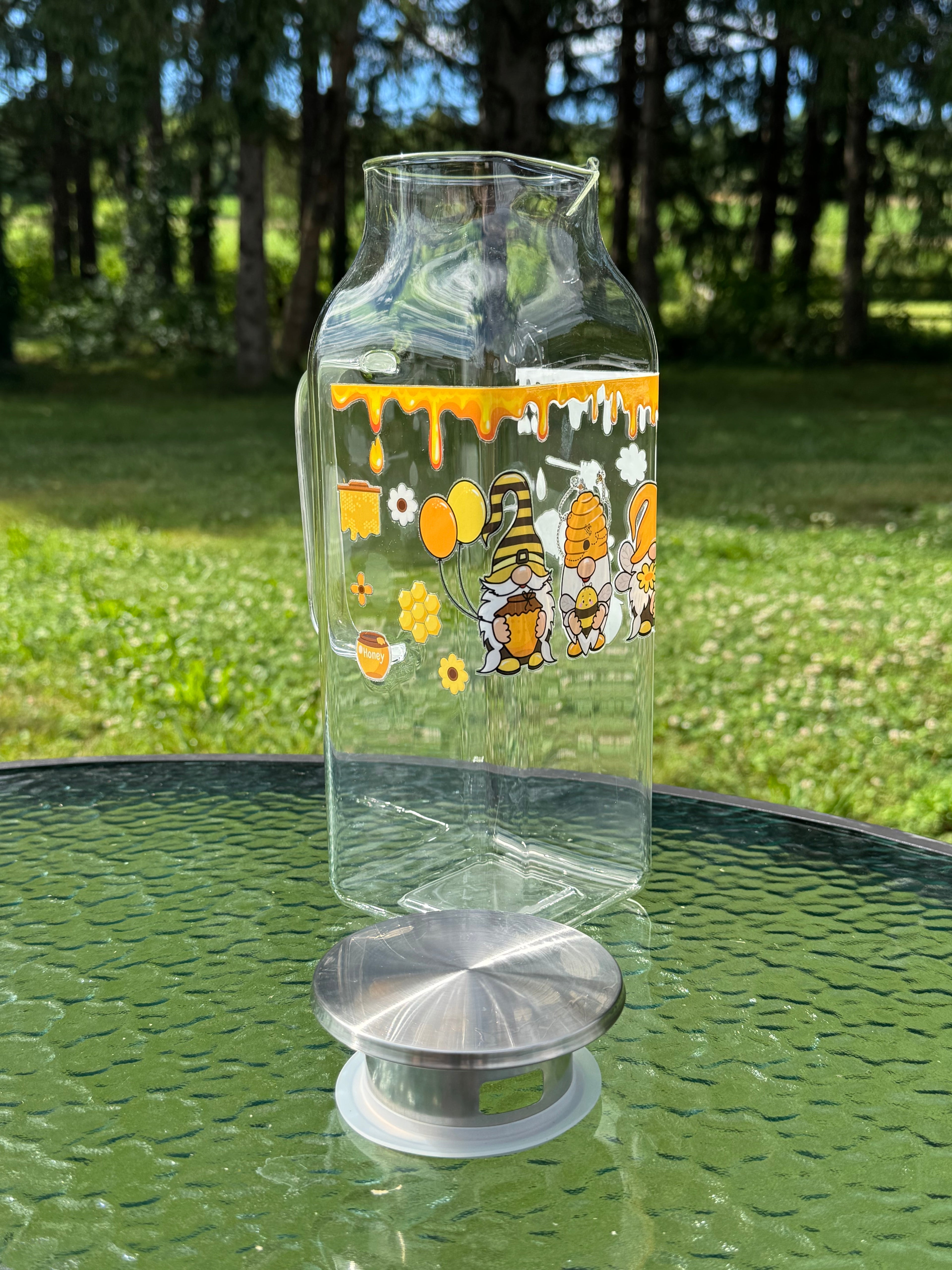 Gnome Honey Glass pitcher