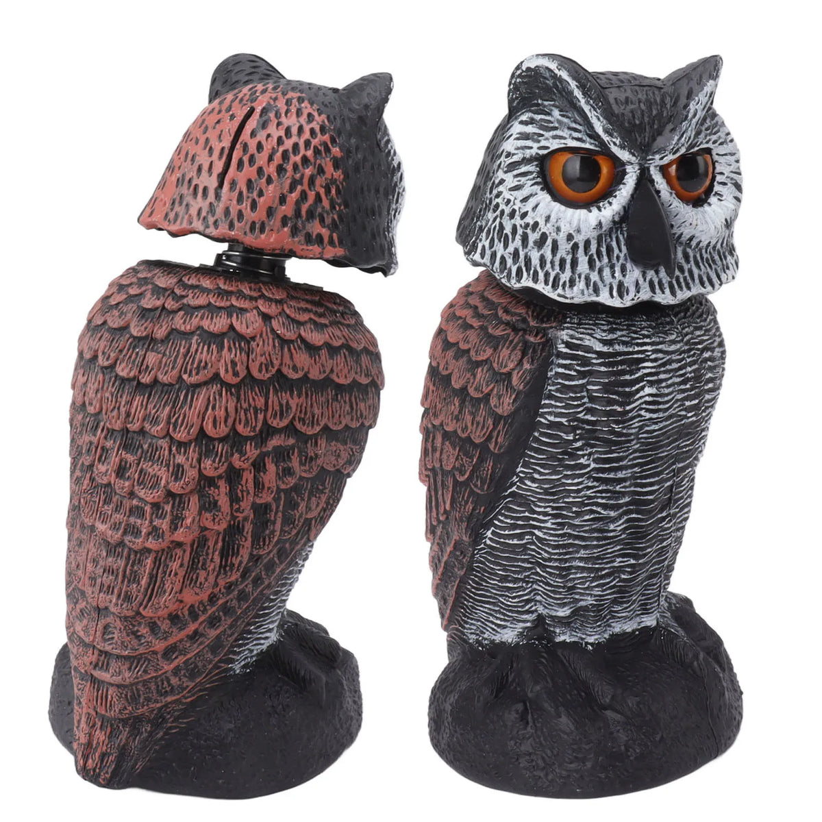Rustic decorative owl decoy for yard or garden