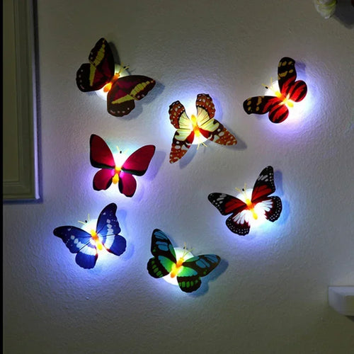 3D butterfly LED wall night light