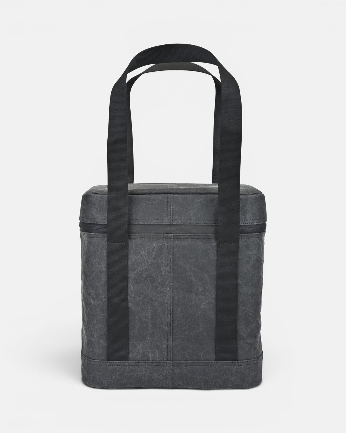 Walrus insulated picnic cooler in ebony, back view